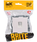 Aparataj BRITE Calculator priza RJ45 Cat.5e PK10-BrP pearl