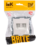 Aparataj BRITE RJ11+RJ45 priza Cat.5e PK/T12-BrP pearl