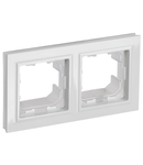 Aparataj BRITE Universal 2 rama ornament IP44 PU-2-BrB-44 Alb