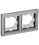 Aparataj BRITE Universal 2 rama ornament IP44 PU-2-BrS-44 otel