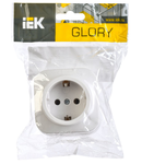 RS20-3-XB Simpla  priza pentru grounding contact 16A  GLORY (Alb)