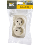 RS22-2-XK Dubla  priza without grounding contact 10A  GLORY (cream)