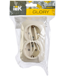 RSSh22-3-XK Dubla  priza cu  impamantare ing contact with protective shutter 16A GLORY (cream)