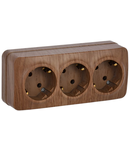 RS23-3-XD Tripla  priza cu  impamantare ing contact 16A  GLORY (oak)