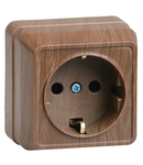 RS20-3-OD Simpla  priza cu  impamantare ing contact 16A OKTAVA (oak)