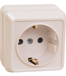 RS20-3-okm Simpla  priza pentru grounding contact 16A OKTAVA (cream)