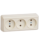 RS23-2-ok priza 3 priza without grounding contact 10A OKTAVA (cream)