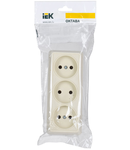 RS23-2-ok priza 3 priza without grounding contact 10A OKTAVA (cream)