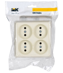 RS24-2-ok Quadriple-priza without grounding contact 10A OKTAVA (cream)