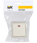 VS20-1-1-okm Buton simplu  -buton  with the indicator10A OKTAVA (cream)