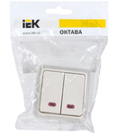 VS20-2-1-okm Selector  Dubla -buton  with the indicator10A OKTAVA (cream)