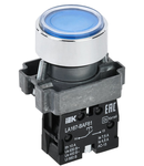 Buton cu revenire  LA167-BAF61 d=22mm 1NO albastru