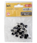 Pini  E6012 6mm2 (Negru,20pcs.)