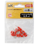 Pini  E1508 1,5mm2 (red, 20pcs.)