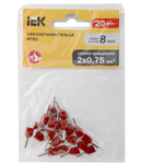 Pin izolat  NGI2 0,75-8 (dark red, 20pcs.)