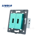 Modul Priza dubla USB Verde