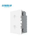 Modul intrerupator dublu tactil, control telecomanda RF, standard italian, 3M Alb