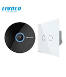 Intrerupator dublu wireless RF + hub RF/IR, generatia noua, control de pe smartphone Alb