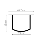 Spot pardoseala din inox LED 3W lumina calda  230v