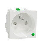 French Priza, New Unica, 2PE, 16 A , SCL, surge protection, alb