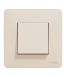 Pushbutton Intrerupator, New Unica, 10 A, cu studio frame, bej