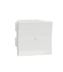 Intrerupator, New Unica, mecanism, 1-pole 1-way, 10A, 2 module, screw terminal, netratat, IP4X, alb