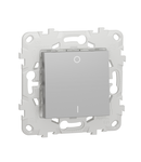 Intrerupator, New Unica, 2-pole 1-way, 16AX, 2 module, screw terminals, vopsit, IP4X, aluminiu