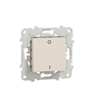 Intrerupator, New Unica, 2-pole 1-way, 16AX, 2 module, screw terminals, netratat, IP4X, bej