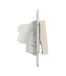 Intrerupator, New Unica, 2-pole 1-way, 16AX, 2 module, screw terminals, netratat, IP4X, bej