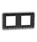 Placa ornament, Unica Pro, doua module, antracit