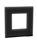 Placa ornament, Unica Pure, un modul, negru