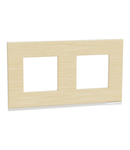 Placa ornament, Unica Pure, doua module, wood