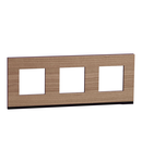 Placa ornament, Unica Pure, trei module, oak