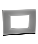 Placa ornament, Unica Pure, un modul, negru