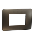 Placa ornament, Unica Studio Metal, 3 module, dark aluminiu sau negru