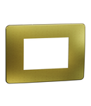 Placa ornament, Unica Studio Metal, 3 module, auriu sau alb