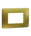 Placa ornament, Unica Studio Metal, 3 module, auriu sau bej