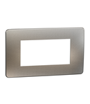 Placa ornament, Unica Studio Metal, 4 module, alb aluminiu sau alb