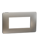 Placa ornament, Unica Studio Metal, 4 module, alb aluminiu sau negru