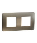 Placa ornament, Unica Studio Metal, doua module, auriu