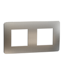 Placa ornament, Unica Studio Metal, doua module, aluminiu