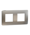 Placa ornament, Unica Studio Metal, doua module, aluminiu