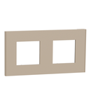 Placa ornament, New Unica Deco, 2 gang, taupe