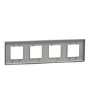 Placa ornament, New Unica Deco, patru module, taupe