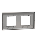 Placa ornament, New Unica Deco, 2 gang, light grey