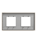 Placa ornament, New Unica Deco, 2 gang, taupe