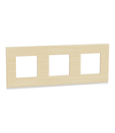 Placa ornament, Unica Pure, trei module, wood