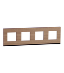 Placa ornament, Unica Pure, patru module, oak