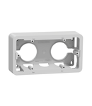 New Unica - doza - aparenta - 2 x 2 module - aluminiu