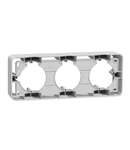 New Unica - doza - aparenta - 3 x 2 module - aluminiu